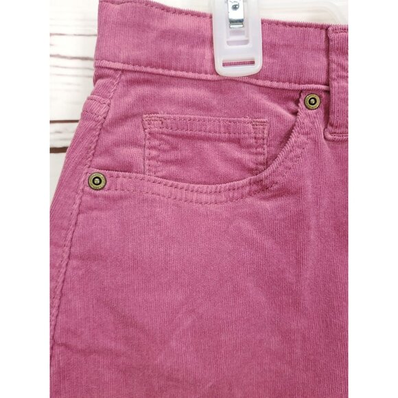 St Johns Bay Womens Bordeaux Rose Pink Corduroy Midi Skirt 12P - Picture 12 of 12